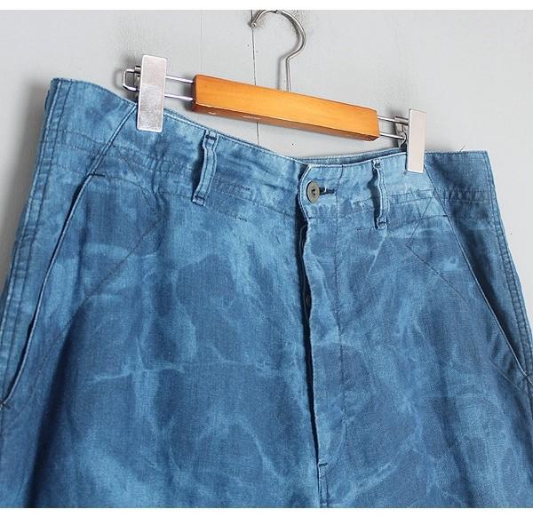 Indigo-Dyed Linen Pants 4