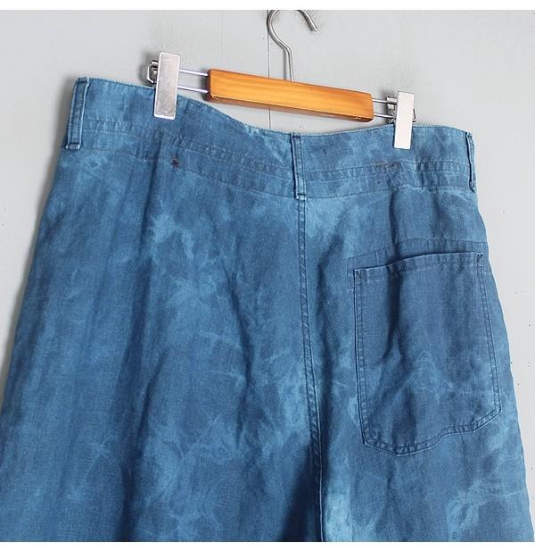 Indigo-Dyed Linen Pants 11