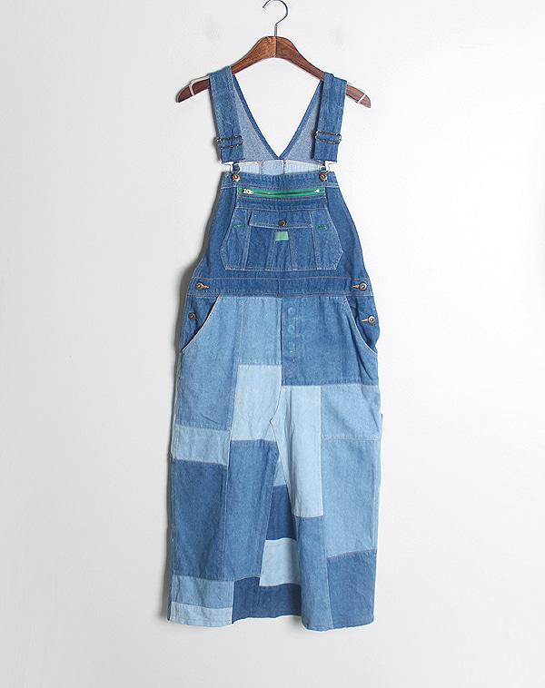 Patchwork Denim Overall Long OPC 2
