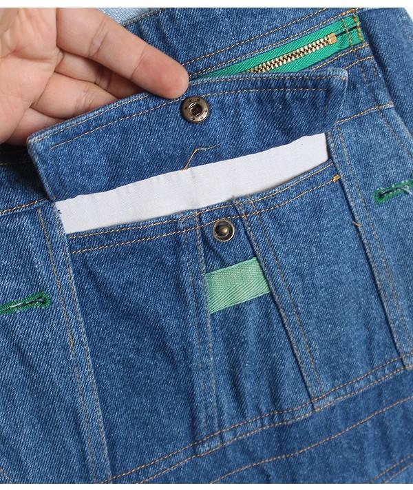 Patchwork Denim Overall Long OPC 9