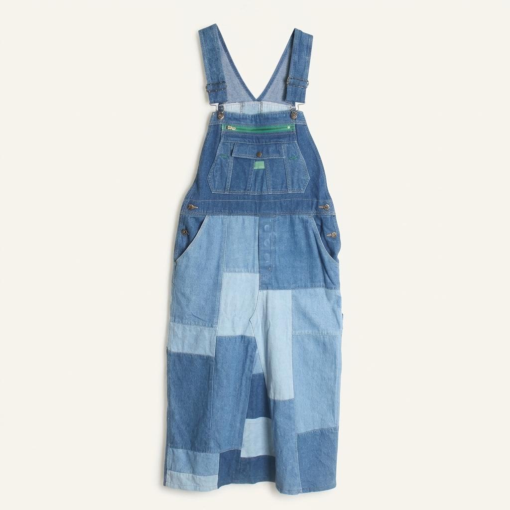 Patchwork Denim Overall Long OPC 1