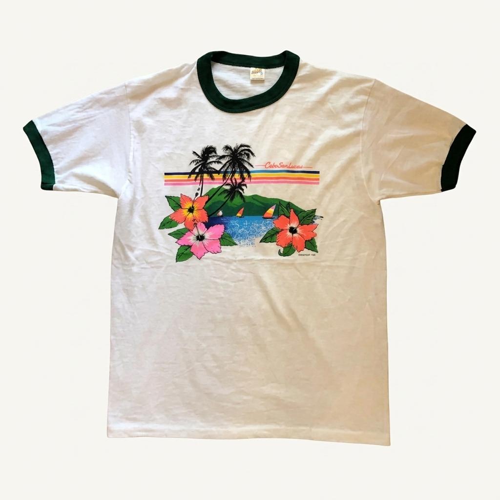 70s~90s Ringer T-shirt-L 1