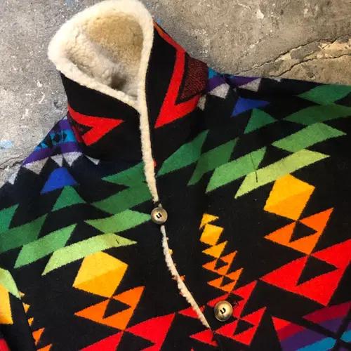 90s Pendleton Navajo Coat USA made - 38 6
