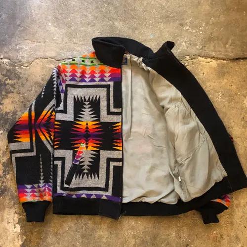 70s Pendleton Native American Jacket - L 7