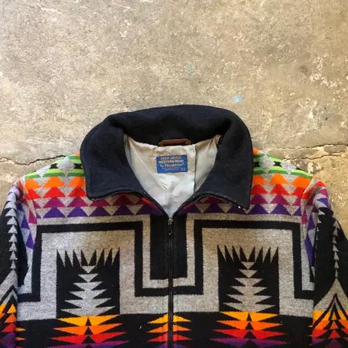 70s Pendleton Native American Jacket - L 3