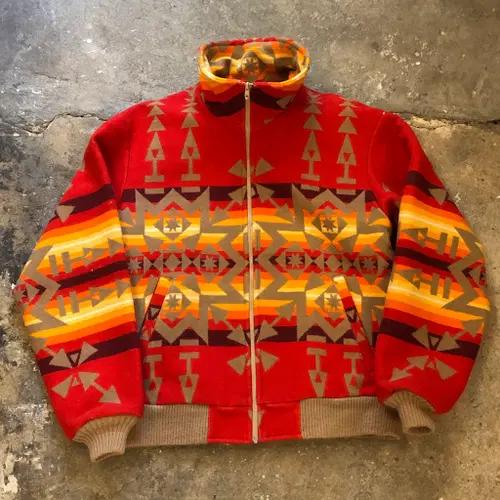 60s Pendleton Native American Jacket - M 5
