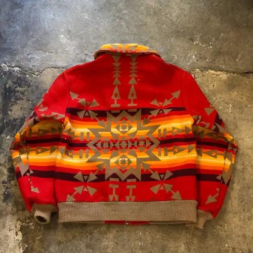 60s Pendleton Native American Jacket - M 10