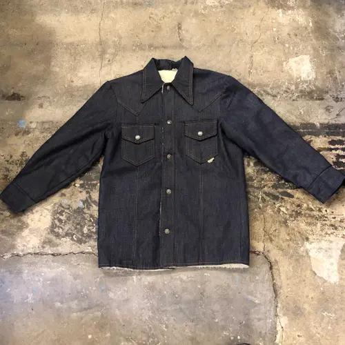 70s sears sherpa lined denim shirt - M 2
