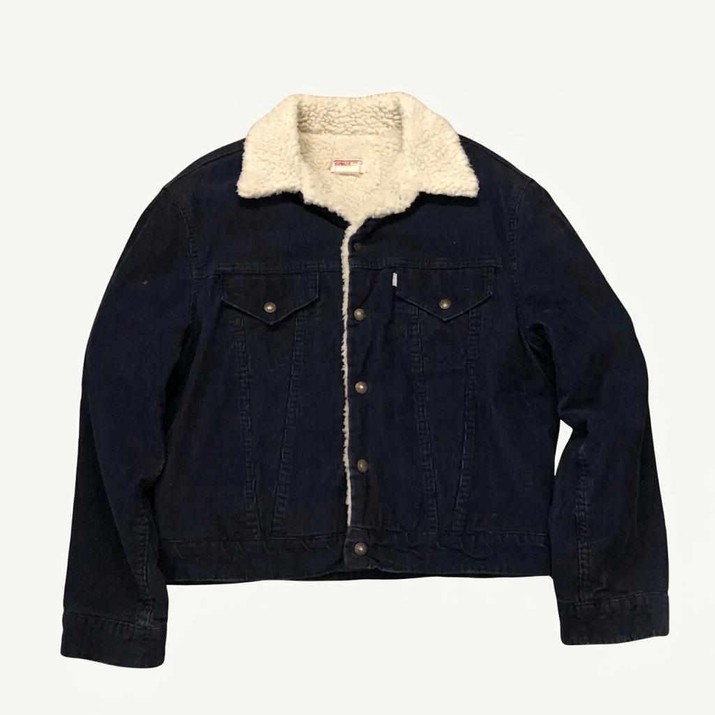 70s Levi's Sherpa cord trucker jacket- M 1