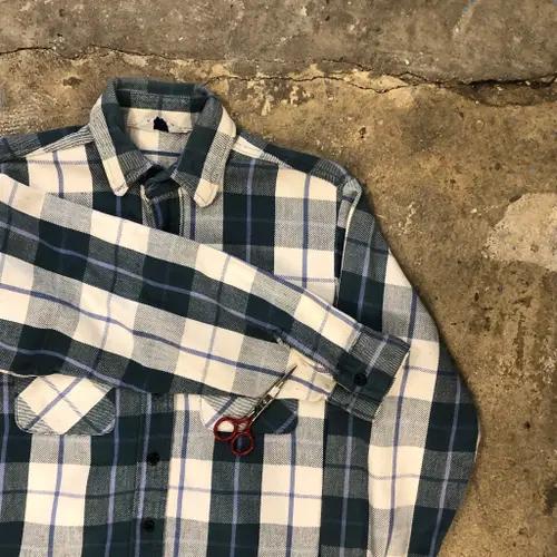 70s 80s Five Brother flannel - M 8
