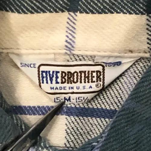 70s 80s Five Brother flannel - M 4
