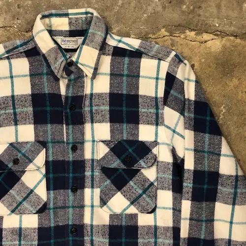 70s 80s Five Brother flannel - S 5