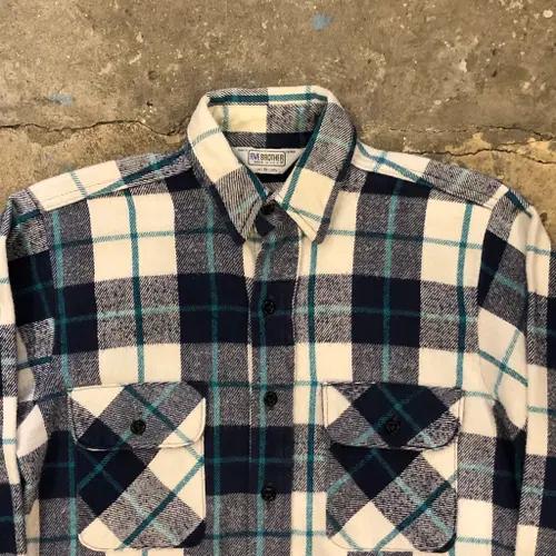 70s 80s Five Brother flannel - S 3