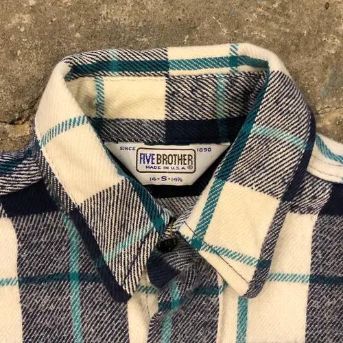 70s 80s Five Brother flannel - S 4