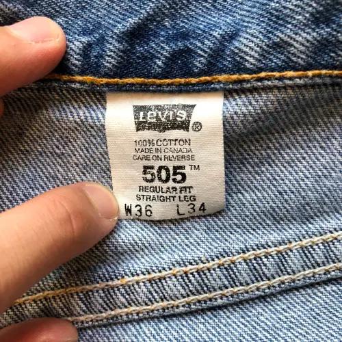 90s Levis 505 Denim Pants Canada made 5