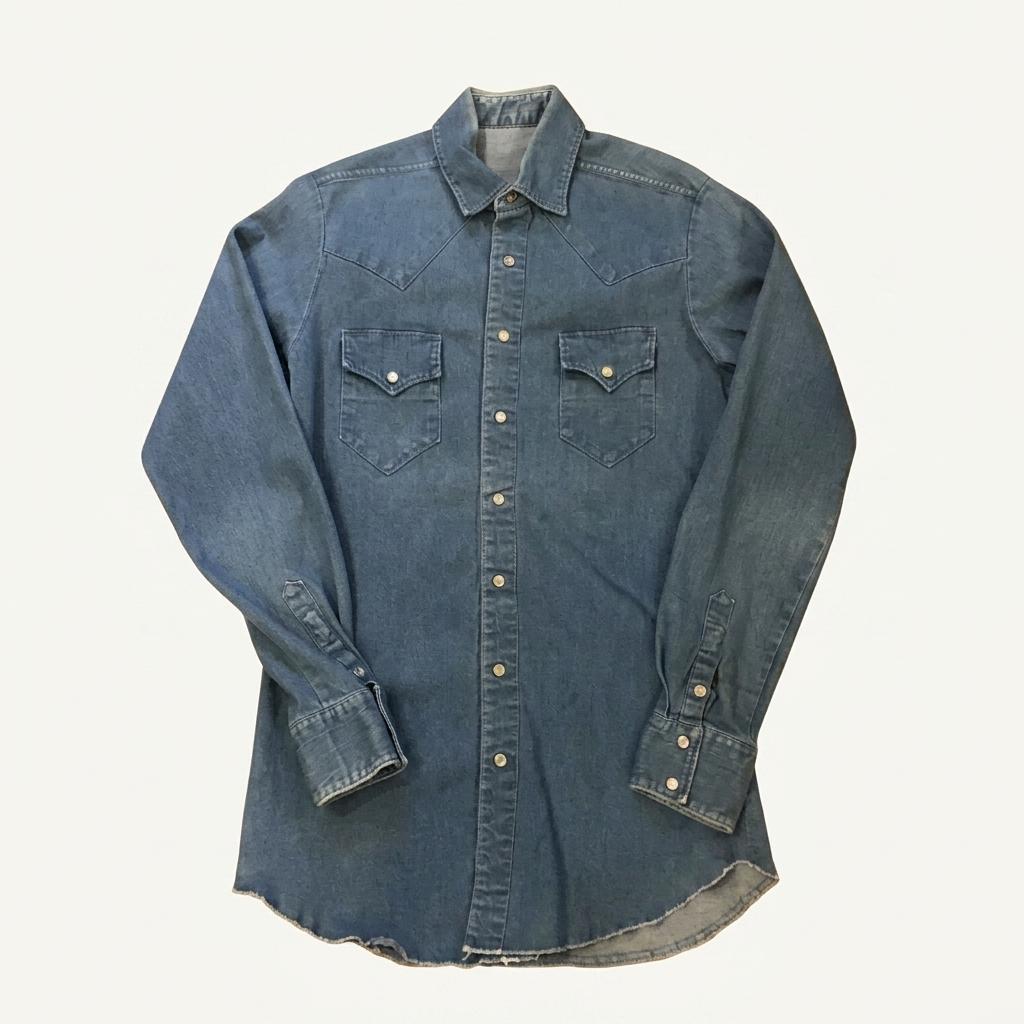 80s Denim western shirt - M (100) 1