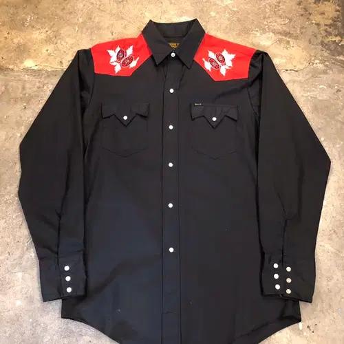 80s Bar -M western shirt - M (100) 2
