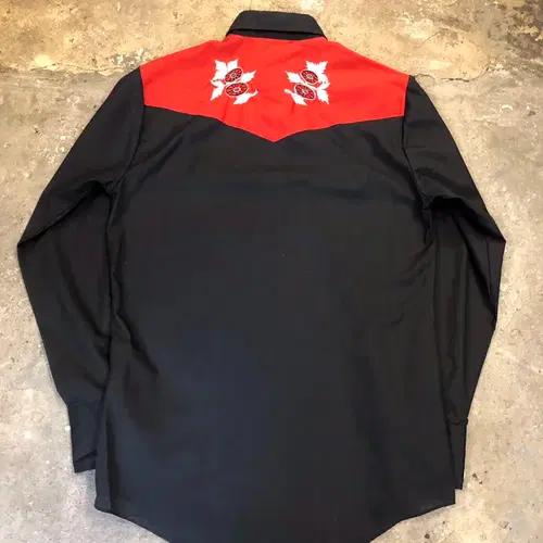 80s Bar -M western shirt - M (100) 5