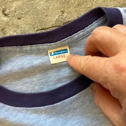 70s Blue Bar Champion Shirt (L) 3