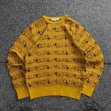 90s 크리스찬 디올 아카이브 자카드 패턴 울니트 3558 4