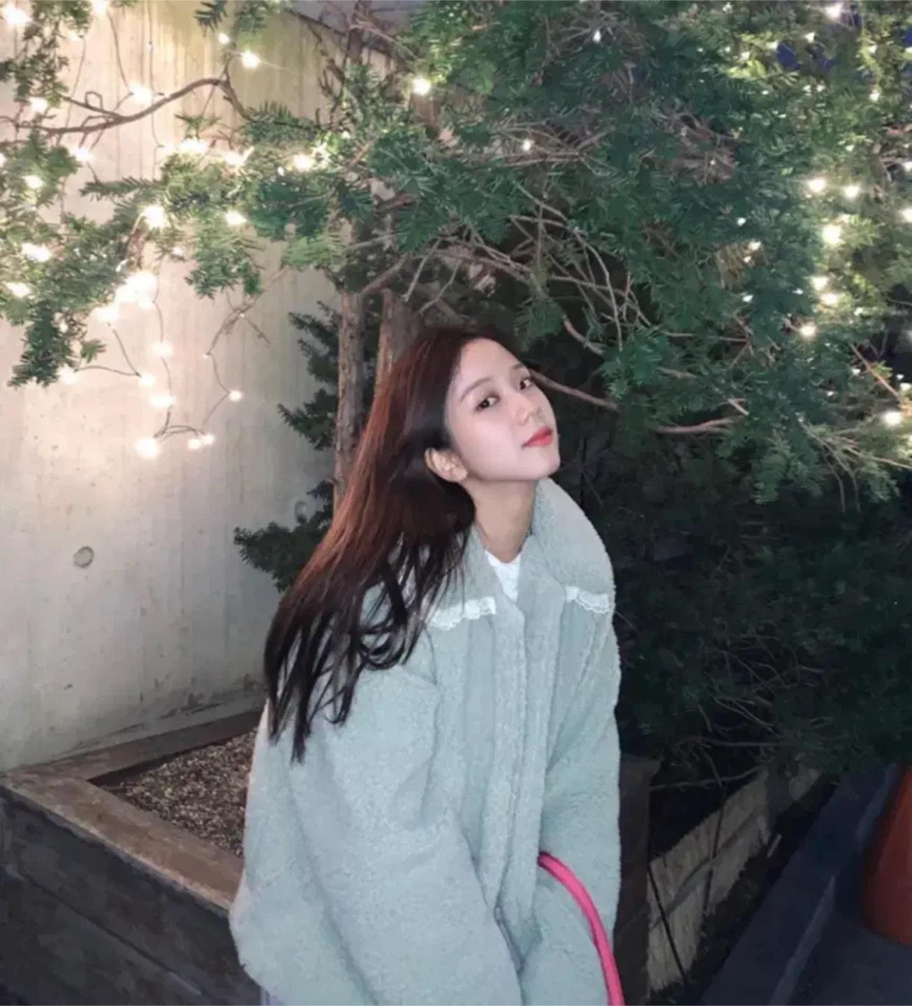 마가린핑거스 레이스 테디 뽀글이 퍼 자켓 (블랙핑크 지수, 오마이걸 아린 7