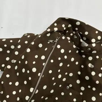 일본빈티지 HANAE MORI 도트 브라운 7부 면 봄 라떼갸루 자켓 6
