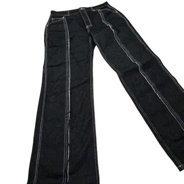 DEMADEN 디메이든 라인 커팅 흑청 데님 팬츠 5