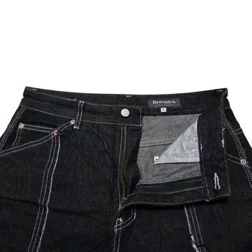 DEMADEN 디메이든 라인 커팅 흑청 데님 팬츠 3