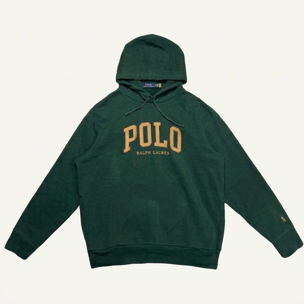 POLO RALPH LAUREN RL 플리스 로고 후드티 딥그린 XL 1