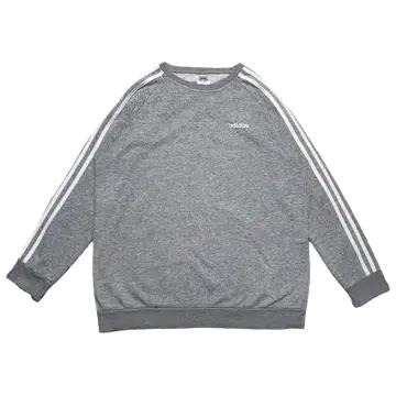 ADIDAS 에센셜 오버핏 맨투맨 그레이 XS 2