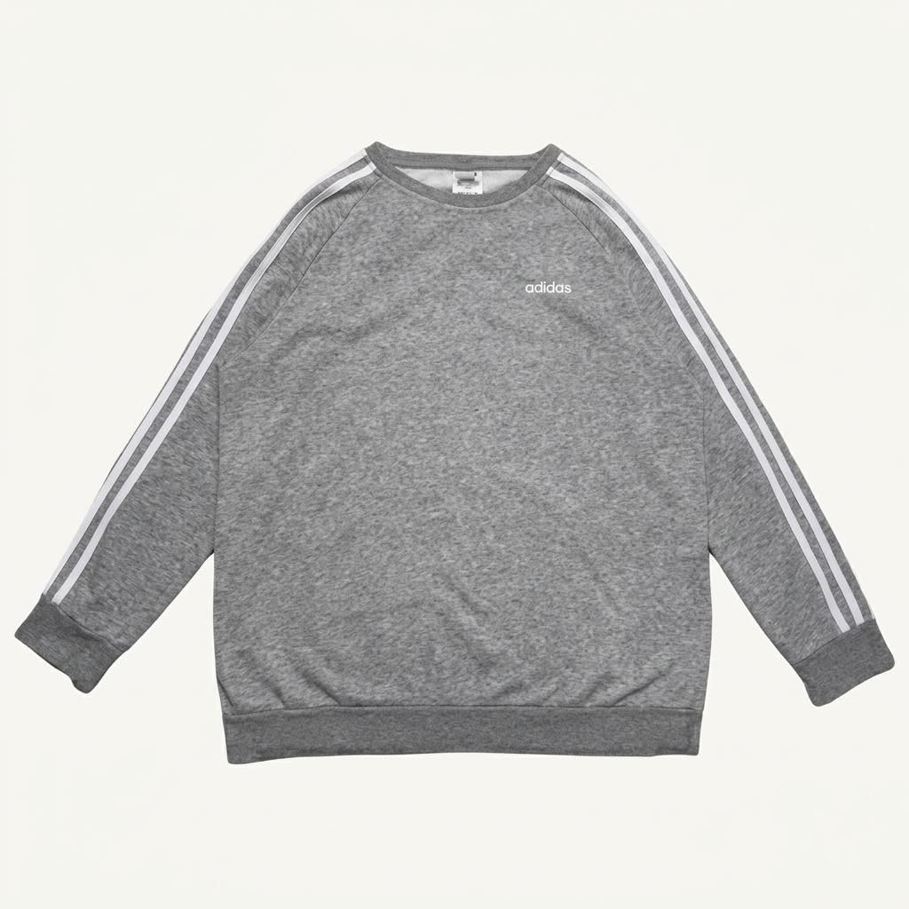 ADIDAS 에센셜 오버핏 맨투맨 그레이 XS 1