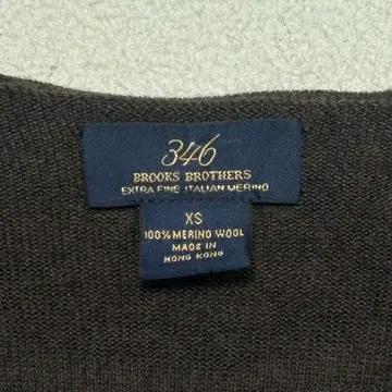 BROOKS BROTHERS 346 메리노 울 가디건 브라운 XS 4