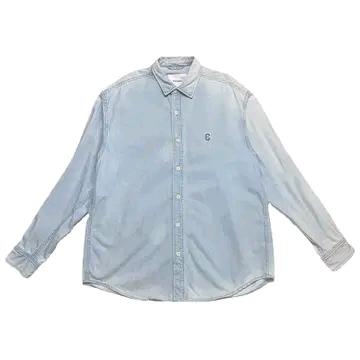 COVERNAT C로고 데님셔츠 라이트 블루 S 2