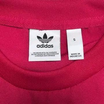 ADIDAS 삼선 스트라이프 원피스 핑크 S 5