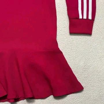 ADIDAS 삼선 스트라이프 원피스 핑크 S 4