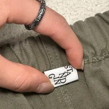 새상품 H라인 포켓 카고 스커트 카키 F 4