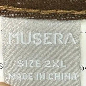 [새상품] MUSURA 브라운 컬러와이드 핏 데님 팬츠 2XL 6
