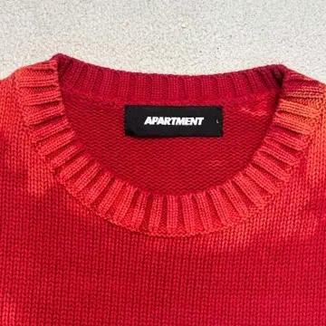 APARTMENT 다잉 워시드 니트 레드 L 4