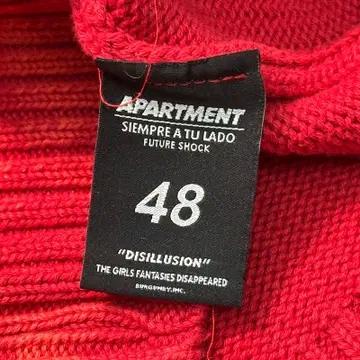 APARTMENT 다잉 워시드 니트 레드 L 7