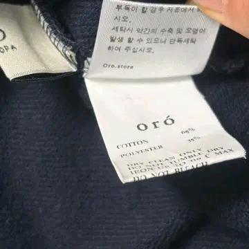 ORO 럭비 크롭 맨투맨 네이비 S 7
