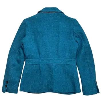 HARRIS TWEED 100% 울 블레이져 블루 100 9