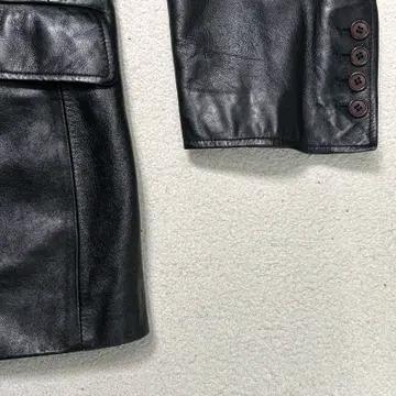 japanese vintage 가죽 블레이저 자켓 블랙 2XL 3