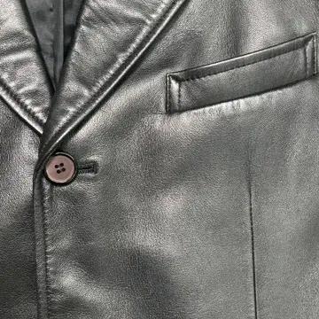 japanese vintage 가죽 블레이저 자켓 블랙 2XL 5
