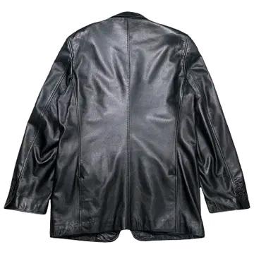 japanese vintage 가죽 블레이저 자켓 블랙 2XL 8