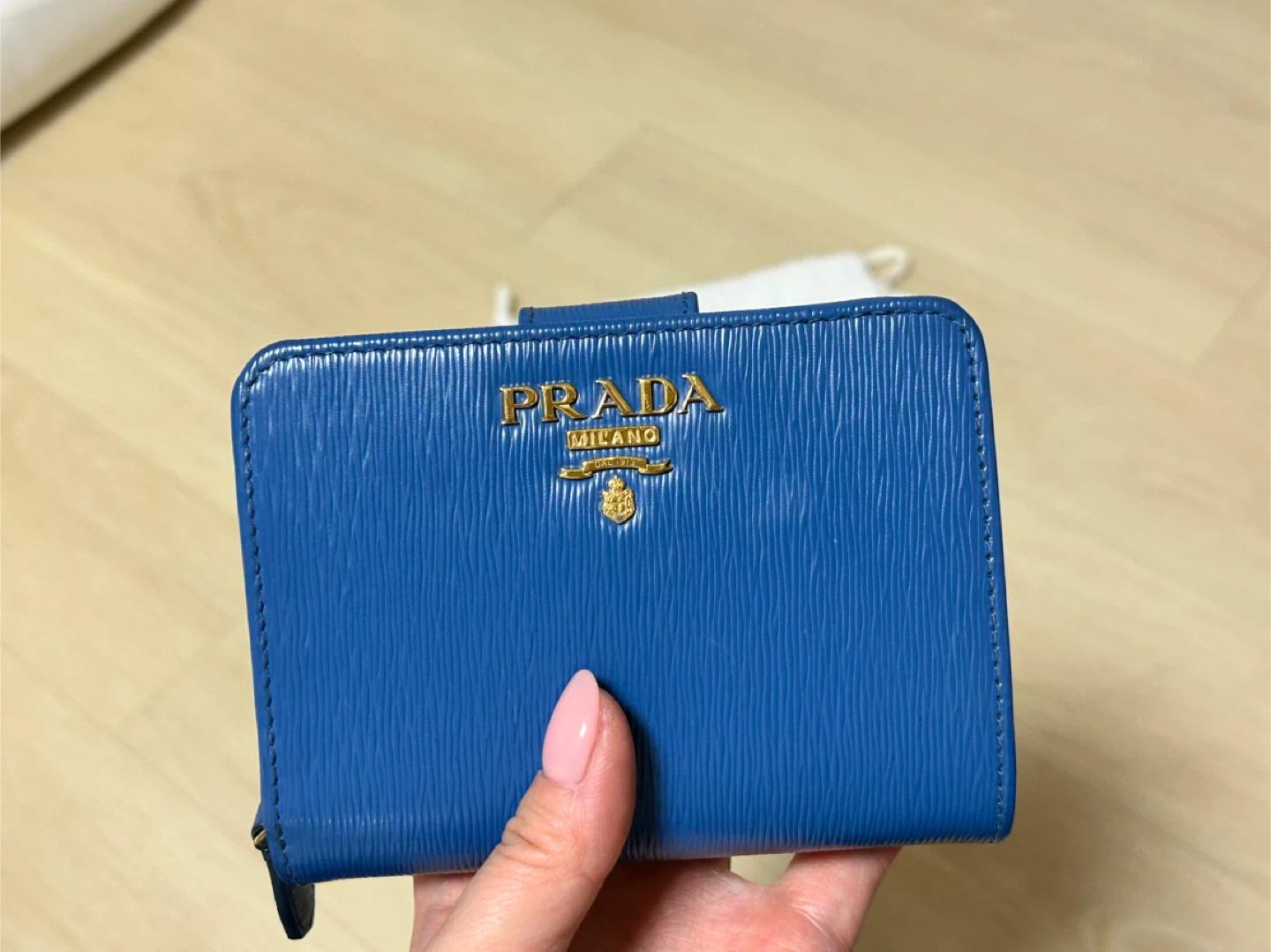 프라다 블루 사피아노 반지갑 ㅡ상태최상 2