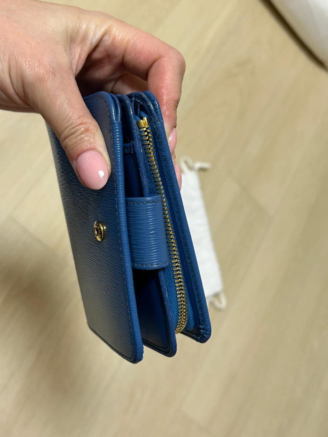 프라다 블루 사피아노 반지갑 ㅡ상태최상 5