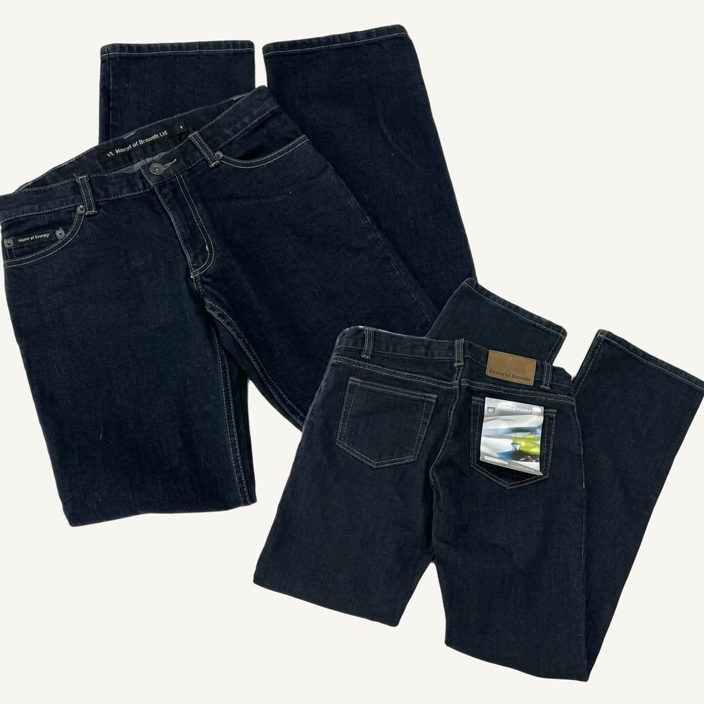 일본 DKNY Y2K 로우라이즈 생지 진청 일자핏 슬림핏 청바지 (새제품 1