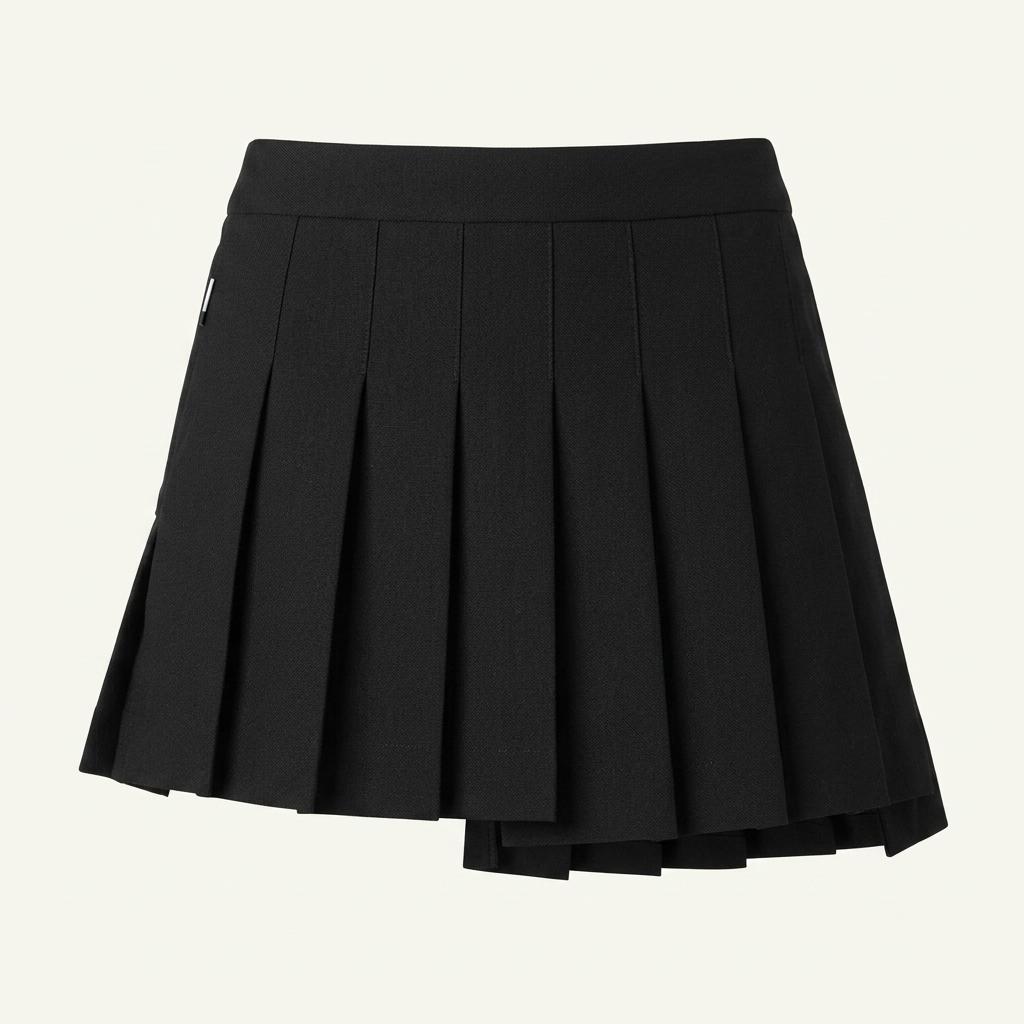 블랙 플리츠 미니 스커트 치마바지 1