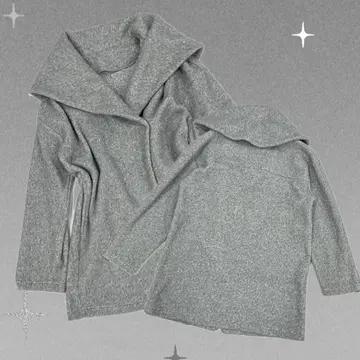 일본빈티지 후드 빅카라 겨울 아우터 러블리 데이트 그레이 자켓 롱 코트 2