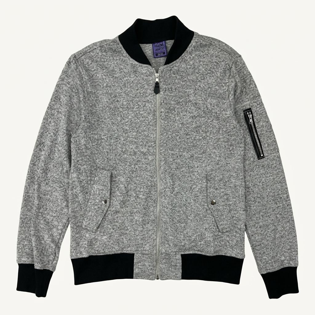 일본빈티지 Y2K 그레이 항공점퍼 봄버 오버핏 남성 봄 시티보이 자켓 1